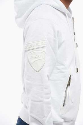 Dsquared2 DUCATI Cotton Hoodie With Logo Logo Patch Tone-On-Tone Dsquared2