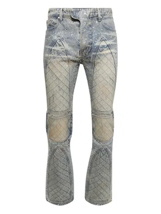 Who Decides War by Ev Bravado rhinestone-embellished jeans - men - Cotton - 38 - Blue