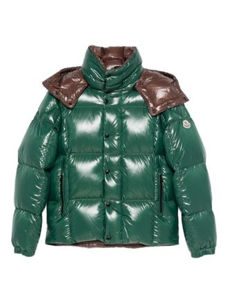 Moncler Green Logo Puffer Jacket