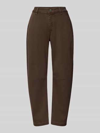 Buena Vista Barrel Jeans mit Eingrifftaschen und Ges&auml;&szlig;taschen in Schoko, Gr&ouml;&szlig;e XXS