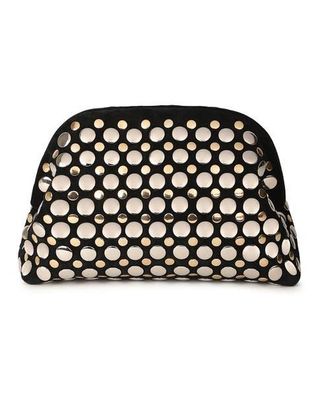 Raf&eacute; New York Aya Studded Frame Clutch in Black at Nordstrom, Size Small
