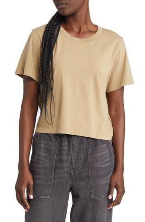 Madewell Lakeshore Softfade Cotton Crop Tee in Drill Khaki at Nordstrom Rack, Size Xx-Small