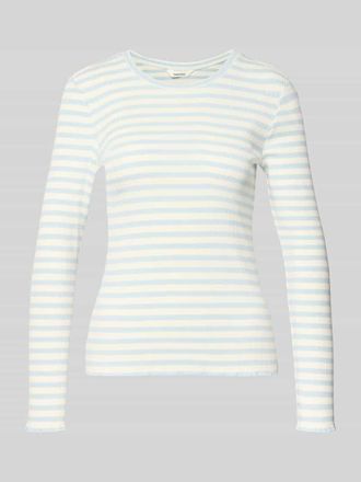 Selected Slim Fit Langarmshirt aus Bio-Baumwoll-Mix Modell ANNA in Hellblau, Gr&ouml;&szlig;e XL