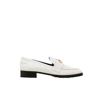 Maisons Skorpios Loafers, female, White, 5 UK, White Brooklyn loafers with metal detail
