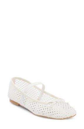 Dolce Vita Ginata Crystal Flat in White Crystal Mesh at Nordstrom Rack, Size 8.5
