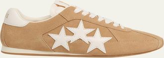 Amiri Mens Pacific Flat Suede & Leather Low-Top Sneakers
