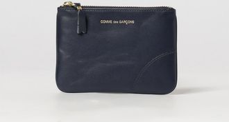 Comme Des Gar&ccedil;ons Portacarte in pelle liscia con zip e logo