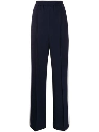 Msgm Black Wide-Leg Elastic Waistband Pants