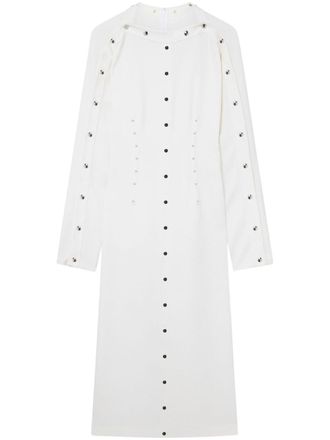 Stella McCartney stud-embellished midi dress - women - Elastane/Viscose - 42 - White