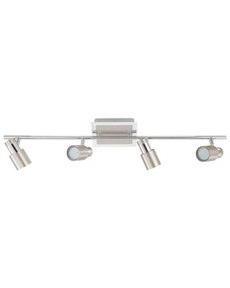 Eglo Eglo Davida 4 Light Track Light With Matte Nickel & Chrome Finish & Adjustable Lamp Heads