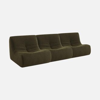Sweeek Sof&aacute; Modular En Borreguito Texturizado, 3 Plazas