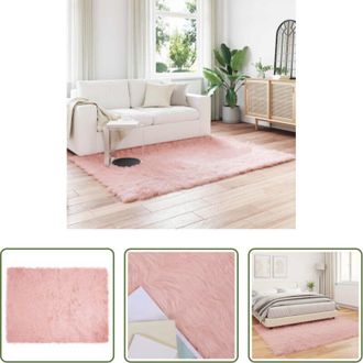 vidaXL Tappeto rosa - Tappeto Pecora Tafalla Rosa 160 x 230 cm Poliestere