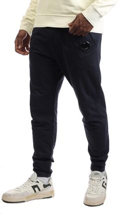 C.P. Company Mens Light Fleece Lens Sweatpants in Navy Cotton - Size X-Large
