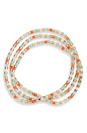 Nordstrom Beaded Convertible Bracelet in Multi- Gold at Nordstrom