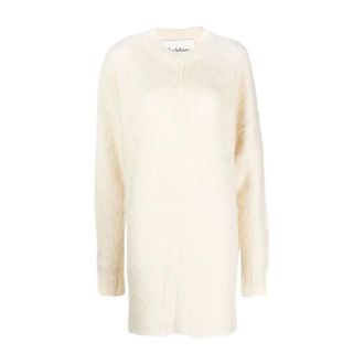 Rodebjer Kleedjes, Dames, Beige, M, Wol, Mirembe Gebreide Jurk