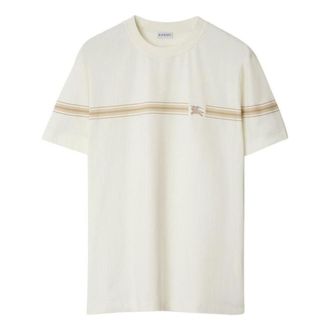 Burberry 25 Striped Cotton T-shirt Beige 81040511