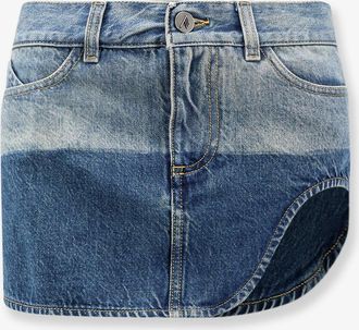 The Attico Gonna mini in blue denim - THE ATTICO - gender_Woman