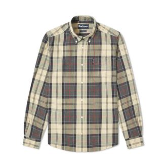 Barbour Stenen Getailleerd Overhemd met Lange Mouwen - Heren - Casual Overhemden - Veelkleurig - L - Leer - Overhemden