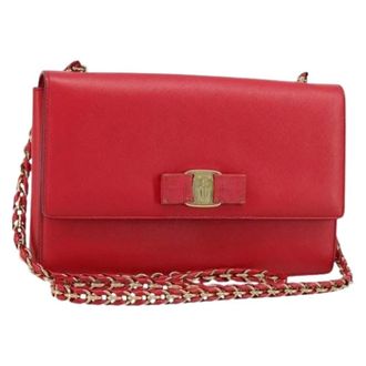 Ferragamo Pre-owned Cross Body Bags, female, Red, Size: ONE SIZE Pre-owned Shoulder Bag