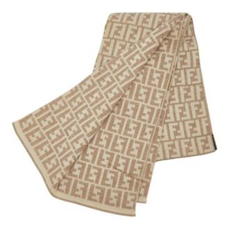 Fendi Pre-owned Stole - Dames - Pre-owned - Beige - Maat: ONE Size Wol