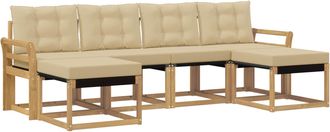 vidaXL Conjunto De Sof&aacute;s De Exterior 6 Uds. Y Beige Vidaxl