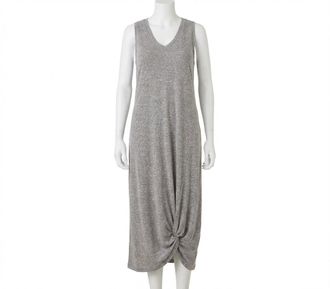 Z Supply Reverie Knot Triblend Dress In Heather Grey