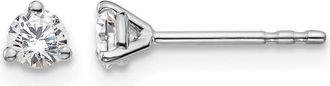 Diamond2Deal 14k Yellow Gold 1/4 ct Round Lab Grown Diamond Stud Earrings VS Clarity, D-E Color