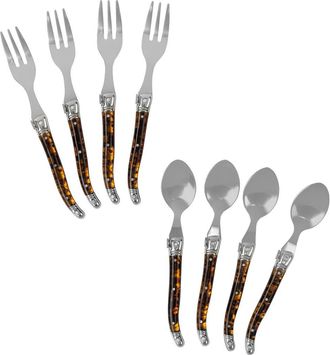 French Home Laguiole 8-Piece Dessert Forks & Spoons Set in Tortoise Shell at Nordstrom Rack