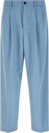 Department Five Light Blue Loose Pleated Pants