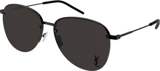 Saint Laurent SL 328/K M Asian Fit 001 Mens Sunglasses Black Size 61 - Free RX Lenses - Free RX Lenses