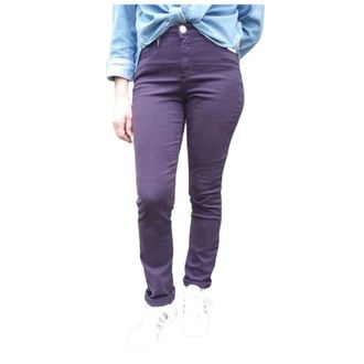 Islow Slim-fit Trousers, female, Purple, W24, Malo Slim High-Waisted Cotton Trousers