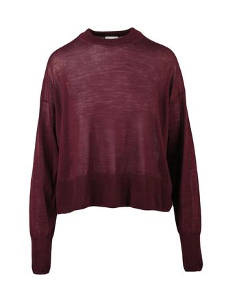 Alysi Short Brushed Knit Sweater in Luxurious Merino Wool