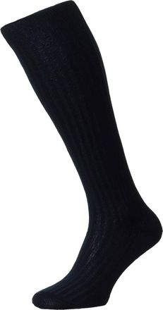 Oliver Brown Long Pantherella Cotton Socks - Navy