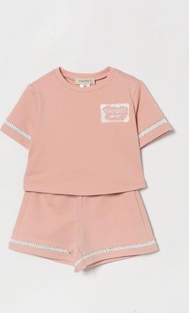 Twinset Coordinato in cotone con logo Twinset