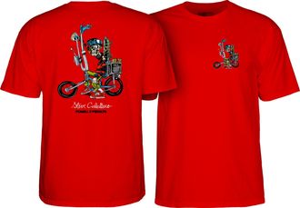 Powell Peralta Steve Caballero Chopper Bike T-Shirts, Red, Large