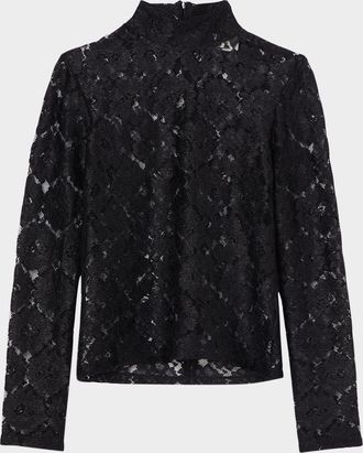 Róhe Lace Turtleneck Top