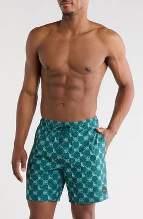 Rvca Checkmate Swim Trunks in Oceana at Nordstrom Rack, Size Xx-Large