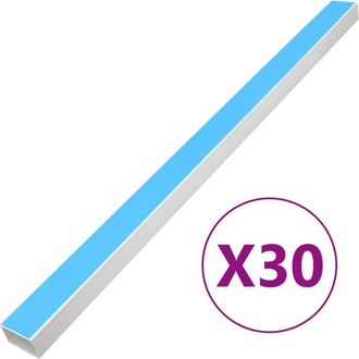 vidaXL Canaletas Para Cables Autoadhesivas Pvc 50x25 Mm 30 M Vidaxl
