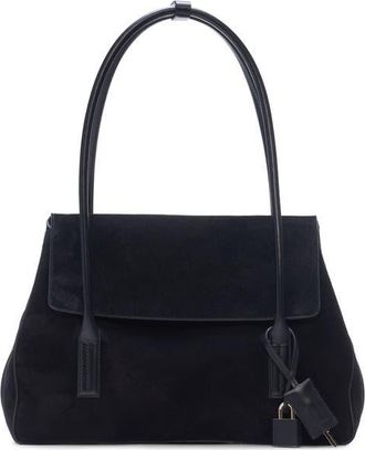 Tom Ford Medium Eclipse Suede Shoulder Bag in Black at Nordstrom