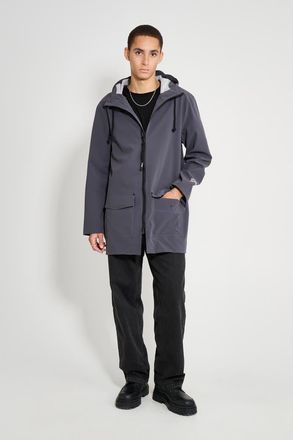 Stutterheim Stockholm Patch Matte Raincoat in Mystic Blue at Nordstrom, Size X-Small