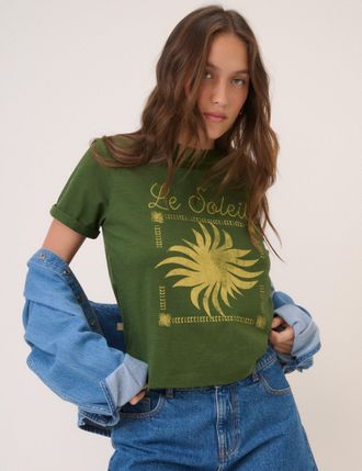 Nobody's Child Dark Green Soleil Graphic T-Shirt