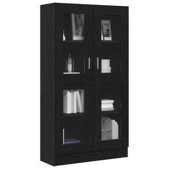 Berkfield Home Modern Book Cabinet Black oak Engineered wood 82.5 x 30.5 x 150 cm
