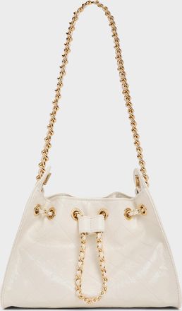 Charles & Keith Duo Quilted Drawstring Bucket Bag