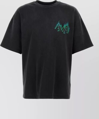 Amiri cotton t-shirt with graphic print and short sleeves