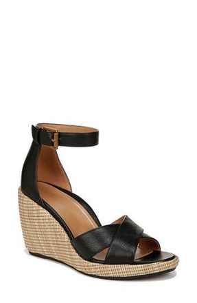 Vionic Marina Ankle Strap Wedge Sandal in Black at Nordstrom Rack, Size 11