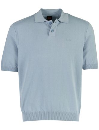 HUGO BOSS BOSS Orange poloshirt lichtblauw wijde fit katoen