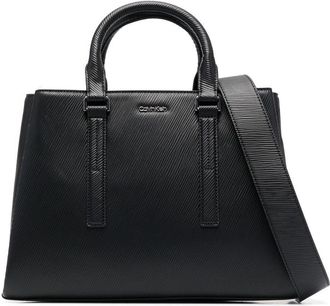 Calvin Klein raised-logo detail tote bag - women - Polyurethane - OS - Black