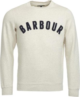 Barbour Vintage Logo Crew Sweatshirt - Heren - Sweatshirts - Beige - XL - Katoen - Hoodies & sweatvesten