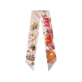Ferragamo Jungle Party Print Silk Bandeau