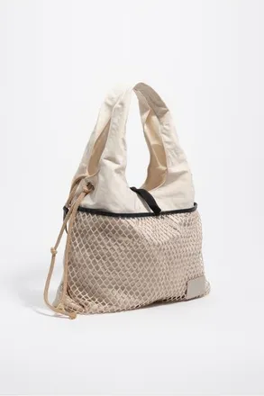 Bimba & Lola Nylon Shoulder Shopper in Stonewhite at Nordstrom
